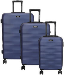 Dugros Malaga kék 4 kerekű 3 részes bőrönd szett (19214088)