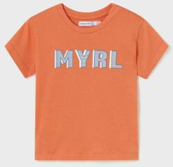 MAYORAL tricou de bumbac pentru copii culoarea portocaliu, cu imprimeu PPYX-TSB06J_32X