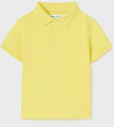 MAYORAL tricouri polo din bumbac pentru bebeluși culoarea galben, neted PPYX-POB00K_10X