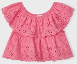 MAYORAL bluza de bumbac pentru copii culoarea roz, neted PPYX-BDG00Y_38X
