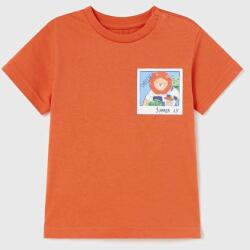 MAYORAL tricou din bumbac pentru bebelusi culoarea portocaliu, cu imprimeu PPYX-TSB06O_23X