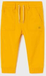 MAYORAL pantaloni bebe culoarea galben, neted PPYX-SPB02W_18X