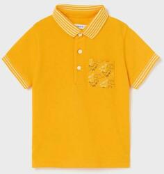 MAYORAL tricou polo copii culoarea galben, cu imprimeu PPYX-POB00T_18X