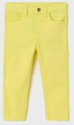 MAYORAL pantaloni bebe culoarea galben, neted PPYX-SPB02H_10X