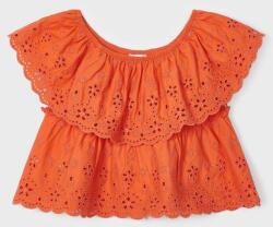 MAYORAL bluza de bumbac pentru copii culoarea portocaliu, neted PPYX-BDG00Y_23X