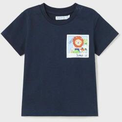 MAYORAL tricou din bumbac pentru bebelusi culoarea albastru marin, cu imprimeu PPYX-TSB06O_59X