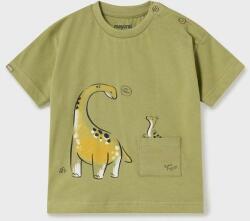 MAYORAL tricou din bumbac pentru bebelusi culoarea verde, cu imprimeu PPYX-TSB06Z_81X