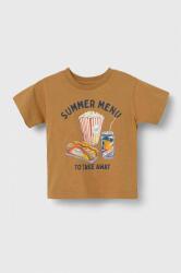 MAYORAL tricou de bumbac pentru copii culoarea maro, cu imprimeu PPYX-TSB07E_84X