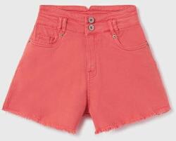Mayoral pantaloni scurti din denim pentru copii culoarea roz, neted PPYX-SZG044_30X