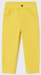 MAYORAL pantaloni bebe culoarea galben, neted PPYX-SPG01E_11X