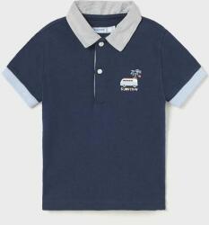 MAYORAL tricou polo pentru copii culoarea albastru marin, cu imprimeu PPYX-POB00S_59X