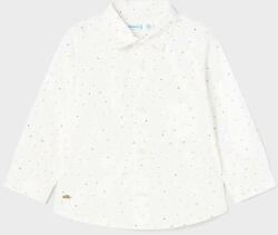Mayoral cămașă din bumbac pentru bebeluși culoarea alb PPYX-KDB01E_00X