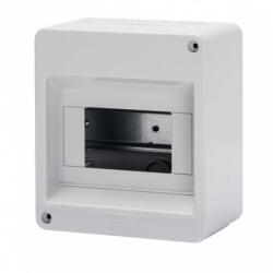 Gewiss GW40024 műanyag kiselosztó 6 modul, 1 sor, ajtó nélkül, IP40, falon kívüli - 155x140x85 mm (Gewiss GW40024) (GW40024)