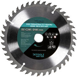DETOOLZ Disc fierastrau TCT pentru lemn 185x30x40T (DZ-C285) Disc de taiere