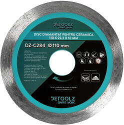 DETOOLZ Disc diamantat pentru ceramica 110x22.2x1.6x10mm (DZ-C284) Disc de taiere
