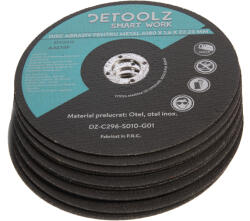 DETOOLZ Set disc abraziv pentru metal 180 mm (10 set) (DZ-C296-S010-G01) Disc de taiere