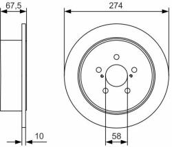Bosch Disc frana BOSCH 0 986 479 A82 (0 986 479 A82) - automobilus