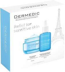DERMEDIC Hydrain3 csomag, Ultra-hidratáló gél-krém, 50ml + Hidratáló szérum arcra, nyakra és dekoltázsra, 30ml