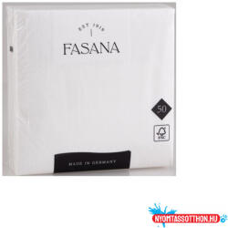 Szalvéta 3 rétegű 1/4 hajtás lapméret: 33 x 33 cm 50 db/csomag Fasana Lunch fehér (46431)