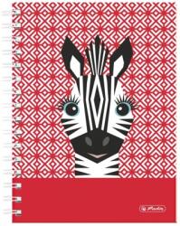 Herlitz Caiet cu spira A5, 100 file, matematica, Cute Animals Zebra, Herlitz HZ50039197 (50039197)