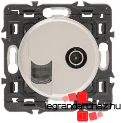 Legrand Céliane TV csatlakozóaljzat + RJ45 Cat. 6 UTP aljzat, titánium CT067382U-HK (CT067382U-HK)