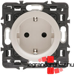 Legrand Céliane 2P+F csatlakozóaljzat biztonsági zsaluval, csavaros, titánium CT067161-K (CT067161-K)