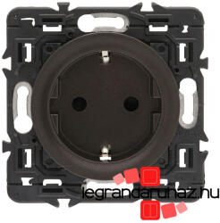 Legrand Céliane 2P+F csatlakozóaljzat biztonsági zsaluval, rugós, grafit CG067153-HK (CG067153-HK)