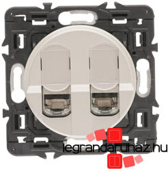 Legrand Céliane 2xRJ45 Cat. 6A UTP csatlakozóaljzat, titánium CT2X067347-K (CT2X067347-K)