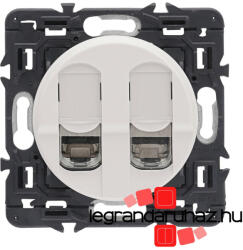 Legrand Céliane 2xRJ45 Cat. 6A STP csatlakozóaljzat, fehér CF2X067346-K (CF2X067346-K)
