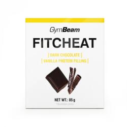 GymBeam Fitcheat fehérjés csokoládé 80 g étcsoki-vanília