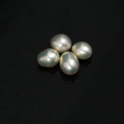 Perle de Cultura Albe Ovale Margele Pentru Cercei 8-10 x 8-9 mm - Fara Gaura - 2 Buc