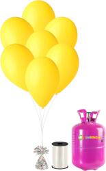 HeliumKing Set petrecere heliu cu baloane galbene 50 buc