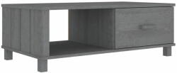 vidaXL HAMAR sötétszürke tömör fenyőfa dohányzóasztal 100 x 55 x 35 cm 340454