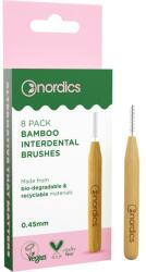 Nordics Perii interdentare din bambus, 0, 45 mm, 8 buc. - Nordics Bamboo Interdental Brushes 8 buc