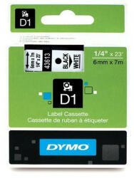 DYMO D1 6mmx7m fekete/fehér feliratozógép szalag (NDY0720780) - tobuy