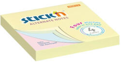 STICK N Stick' N 76x76mm 100lap 4 színű pasztell öntapadó jegyzettömb (21821)