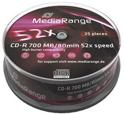 MediaRange CDR 52x SP 700MB MediaR. 25 pieces (MR201) - vexio