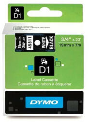 DYMO D1 19mmx7m fehér/fekete feliratozógép szalag (NDY0720830) - tobuy