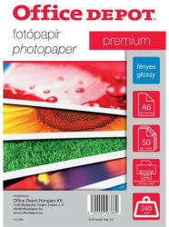 Office Depot Premium A6 240g fényes 50db fotópapír (OD112260) - tobuy