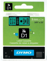 DYMO D1 9mmx7m fekete/zöld feliratozógép szalag (NDY0720740)