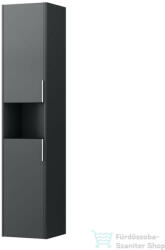 Laufen Base 165x35x33, 5 cm-es 2 ajtós szekrény nyitott résszel, balos, Traffic grey H4026911102661 (H4026911102661)