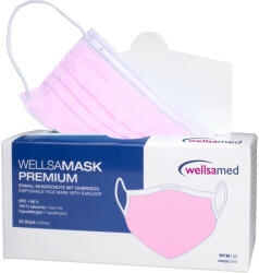 Wellsamask Colour line orvosi maszk 50db - pink