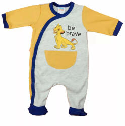  Hosszú ujjú elöl patentos pamut rugdalózó Oroszlánkirály mintával (50)