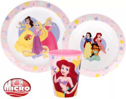  Disney Hercegnők True étkészlet, micro műanyag szett, pohárral 260 ml (STF11153)