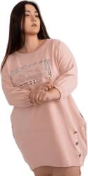  RELEVANCE Női plus size midi ruha applikációval SINI rózsaszínű RV-TU-7505.15_398902 Univerzális
