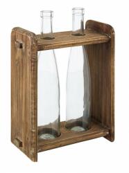 Bizzotto Vaze sticla cu suport lemn 24x11x31 cm (0182285)