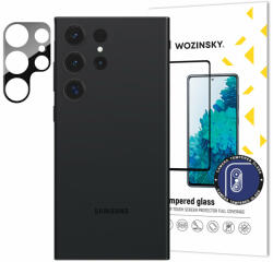 Wozinsky 9H edzett védőüveg kamerára Samsung Galaxy S23 Ultra telefonhoz - Fekete