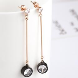  ZA-17772 Fülbevaló - RózsaArany/Fekete