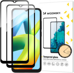 Wozinsky Xiaomi Redmi A1/Redmi A2 üvegfólia Wozinsky Full Glue 9H fekete kerettel tokbarát 2 db