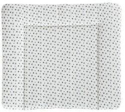 Träumeland TRÄUMELAND - Pelenkázó párna nélkül PVC weiß mit grauen Sternen 75x85 cm